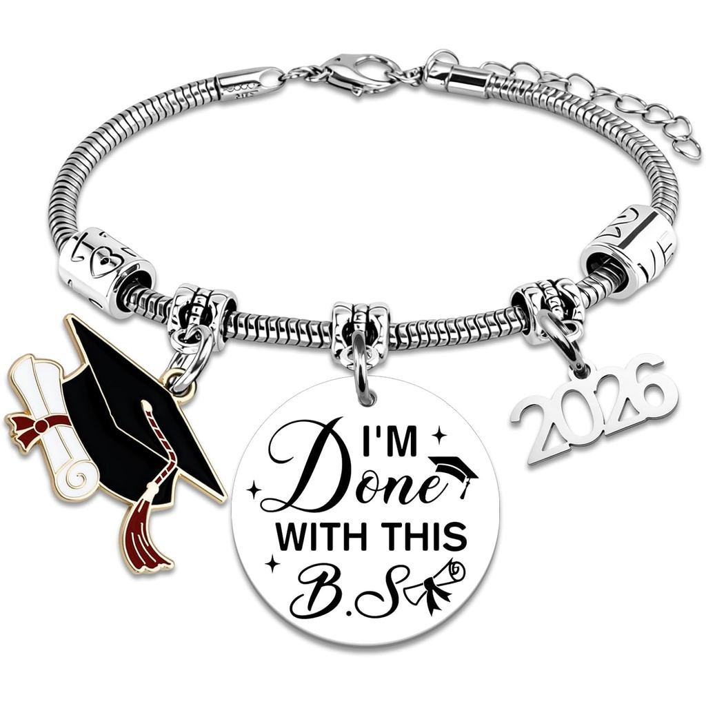 Class Of 2026 Graduation Gifts for Her Him Graduation Bracelet Senior 2026 Grad Gifts for College High School Masters De
