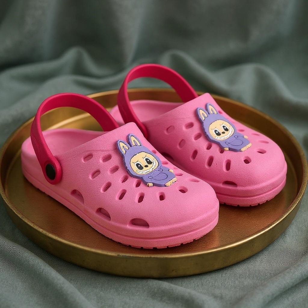 Babuche Infantil Labubu Lilás Rosa Antiderrapante Macia 27 ao 34 — Achadinhos de Encanto