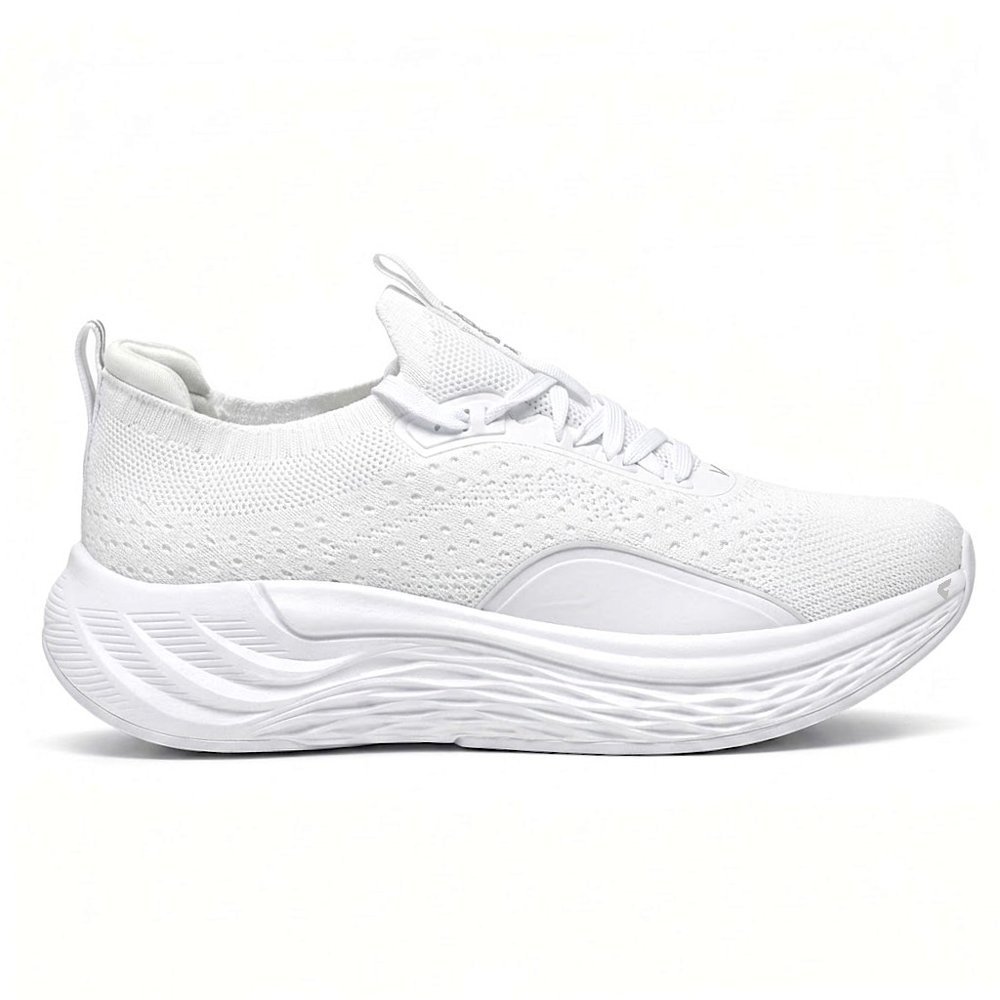 Tênis Feminino Esportivo Slip On Via Marte Casual Original Malha Knit Leve Macio Caminhada