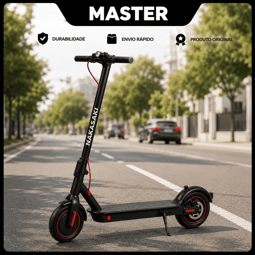 Patinete Elétrico Dobrável Para Adultos Portátil Bluethooth 350W Motorizado Até 30Km/h Até 100Kl Nakassaki