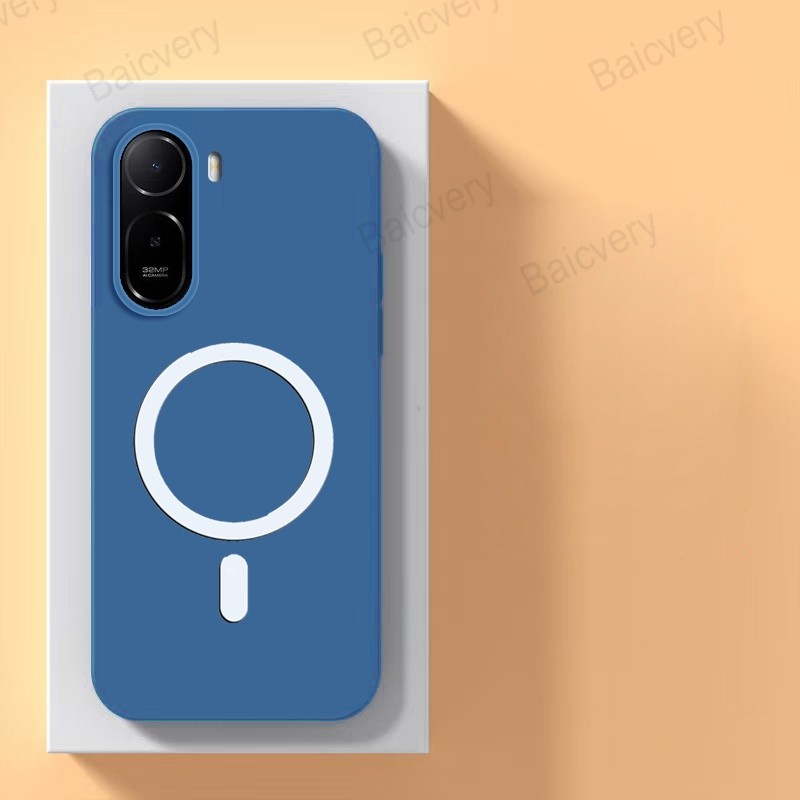 Capa De Telefone Para Redmi A7 Pro 4G/5G/Xiaomi POCO C85X C81 Com Adesivo Magnético Fosco Macio Traseira Anti-Queda — imagem 2 de 2