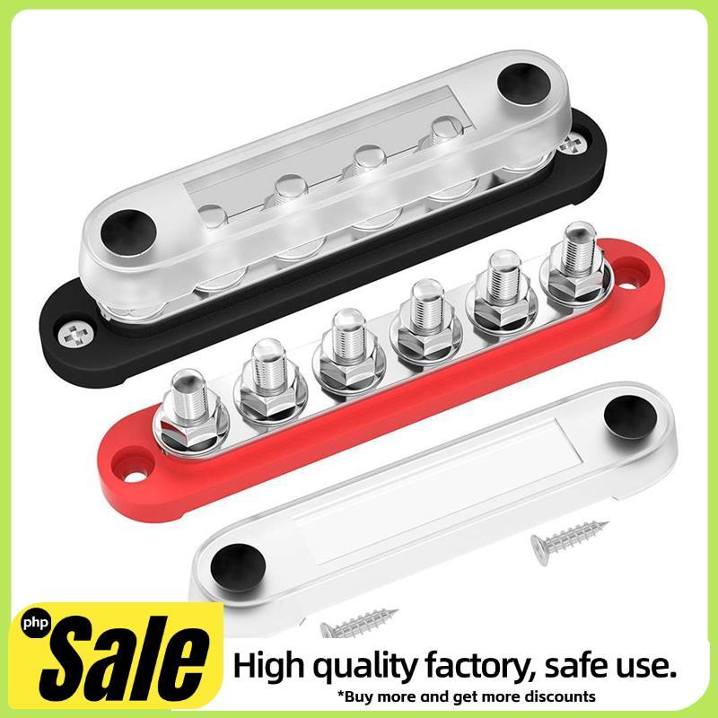 Barra De Ônibus 12V 6x5/16Inch (M8) Pregos Terminais Bloco De Distribuição De Energia De 12 Volts Peças De Reposição Ace