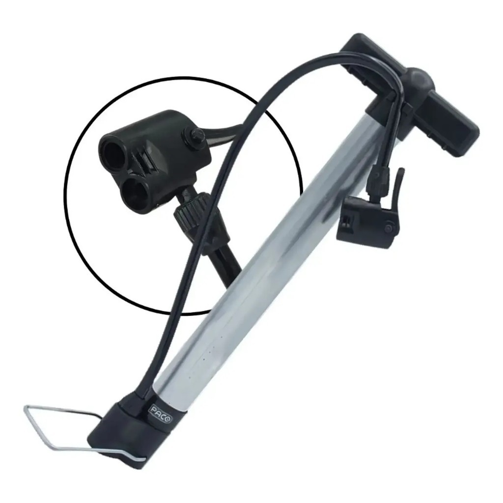 Bombinha de Encher Pneu de Bicicleta e Moto Manual Pequena Aluminio Super Leve e Resistente