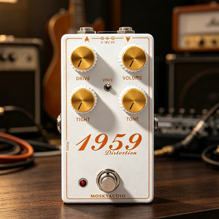 MOSKYAUDIO 1959 Pedal De Guitarra De Distorção Simulador De Amplificador De Tubo Britânico 3 Modos Plexi JCM800 Bluesbre