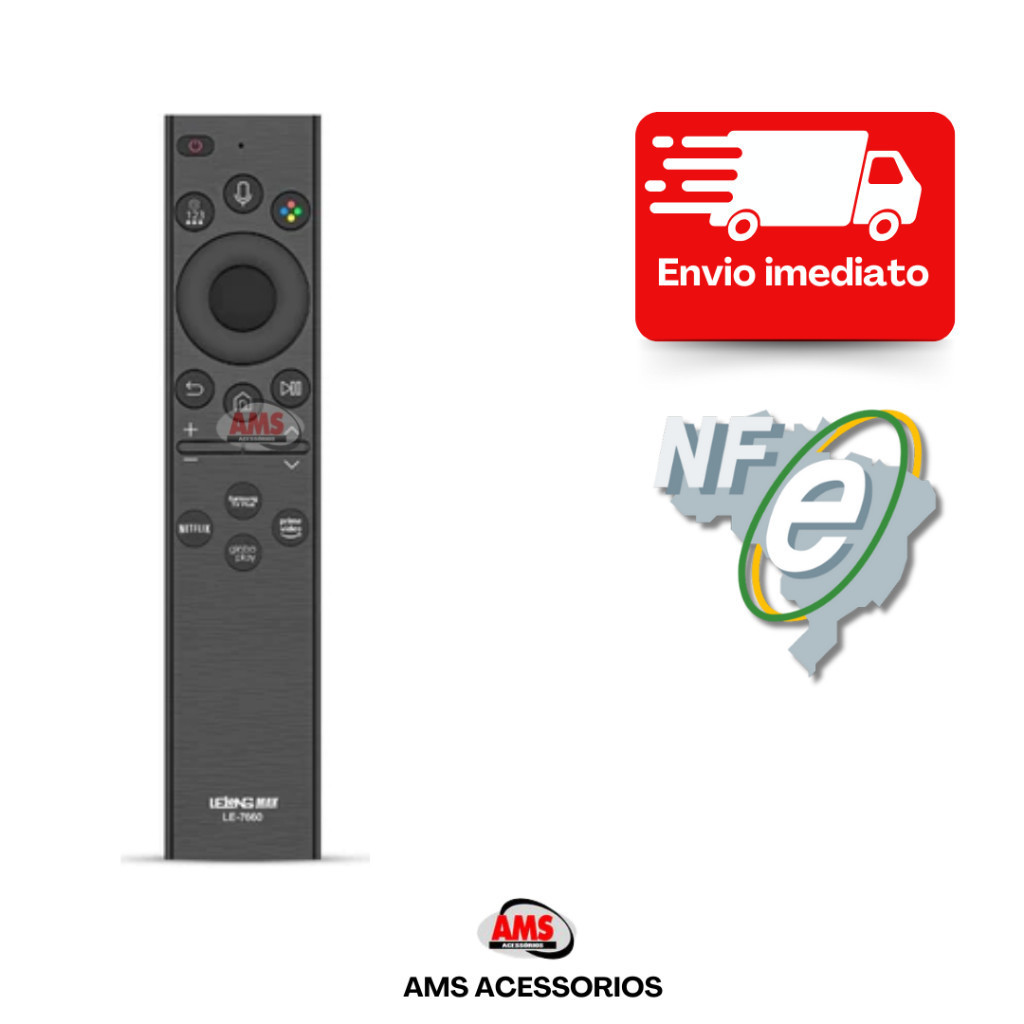 Controle Remoto Compatível TV Smart Samsung Bn59-01385e Com Comando De Voz Smart Linha Bag