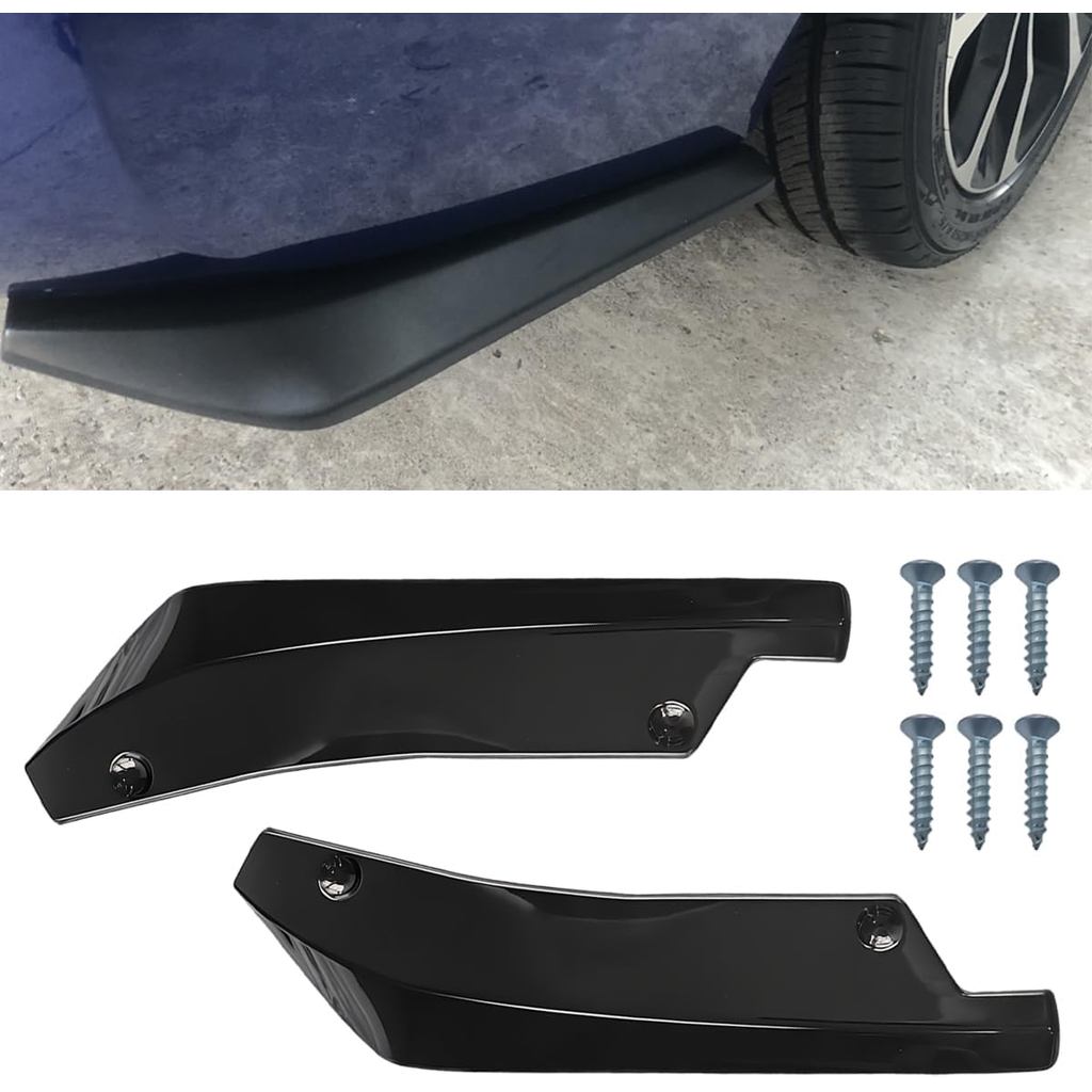 YoRise 2PCS Difusor de Para-choque Traseiro para Carro, Protetor de Saia Lateral Universal para Carro com Parafusos, Kit