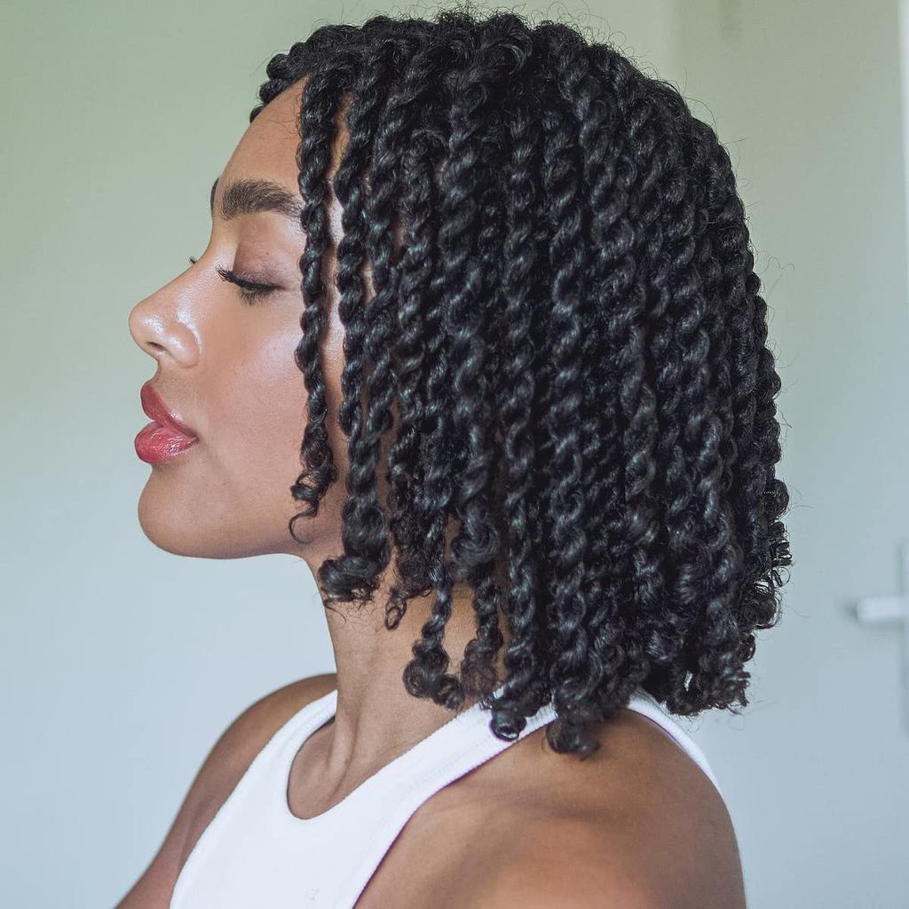 Cabelo Curto Passion Twist de 8 Polegadas, 8 Pacotes de Tranças Passion Twists Pré-torcidas para Mulheres Negras, Trança