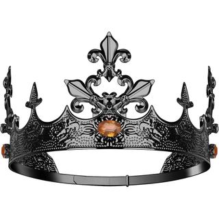 CROWN GUIDE King Crown for Men Medieval Costume Accessories, Adjustable Mens Crown for Boys Prom Homecoming Birthday Par