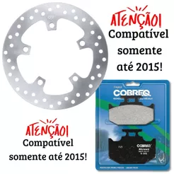 Disco de Freio Traseiro Fazer 250 2005-2015 + Pastilhas Cobreq