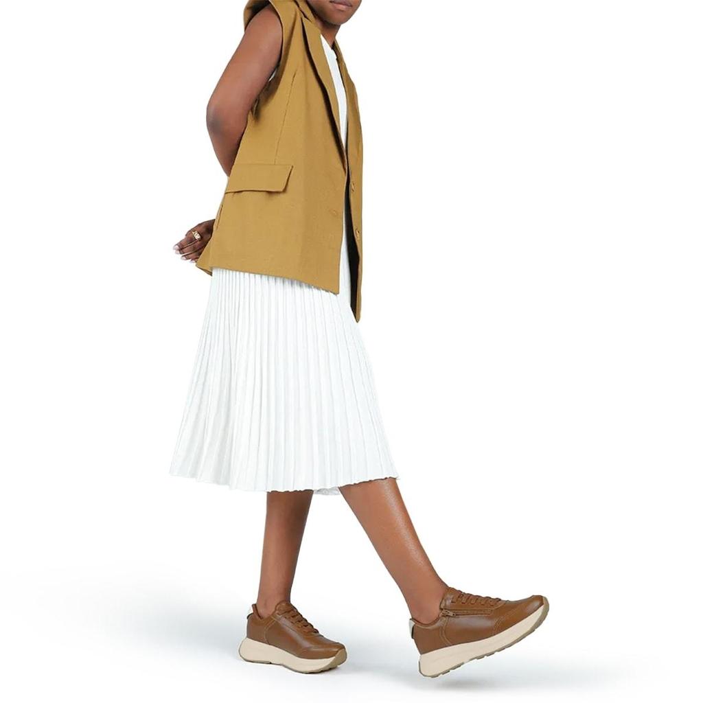 Tênis Usaflex Feminino em Couro Com Zíper Lateral Casual AK10014 — imagem 2 de 2