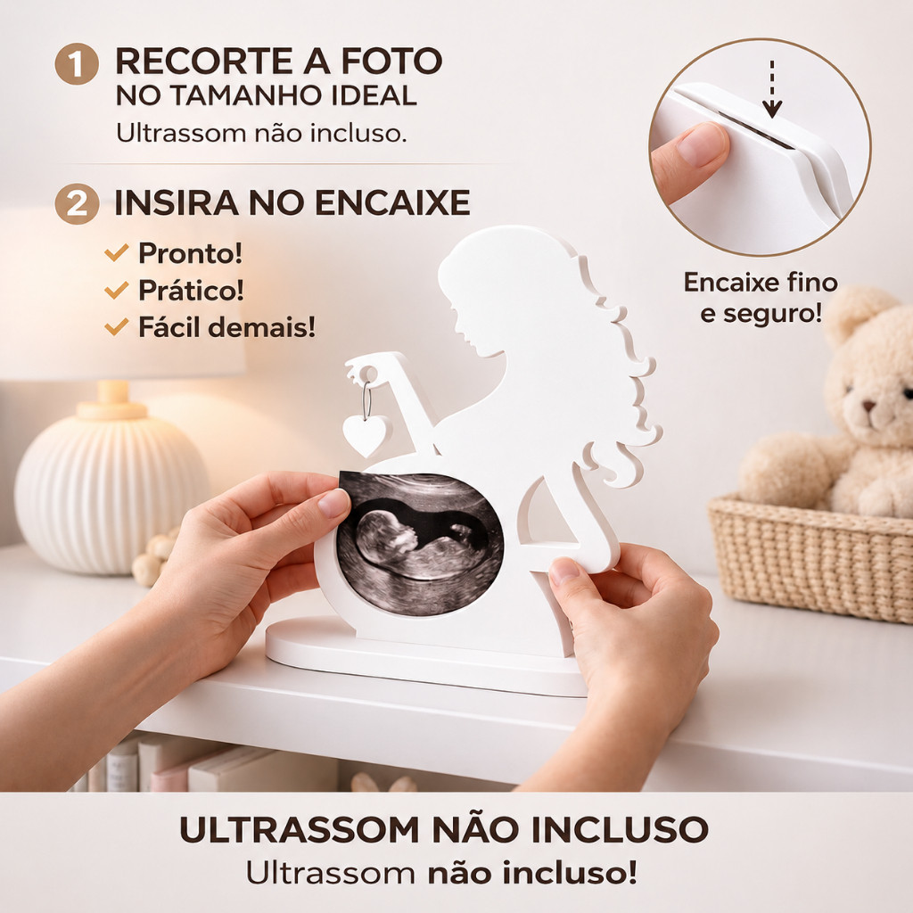 Porta Retrato Gravidez Bebê Ultrassom Presente