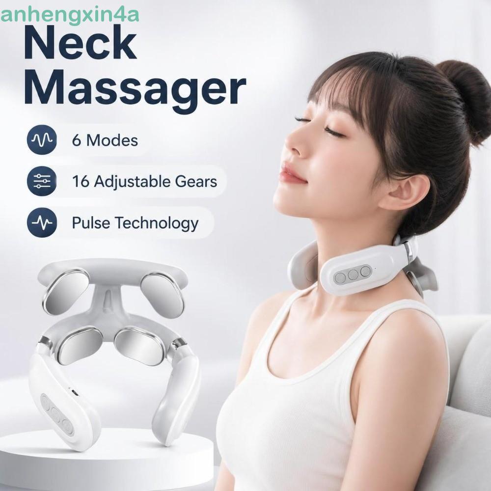 Massageador De Pescoço ANHENGXIN , 16 Engrenagens Ajustáveis , Dispositivo De Relaxamento De 6 Modos , Ergonômico Com Pu