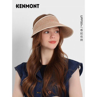 Kenmont Carmont vazio topo chapéu de palha feminino verão palha francesa vazio chapéu superior dobrável bandana chapéu d