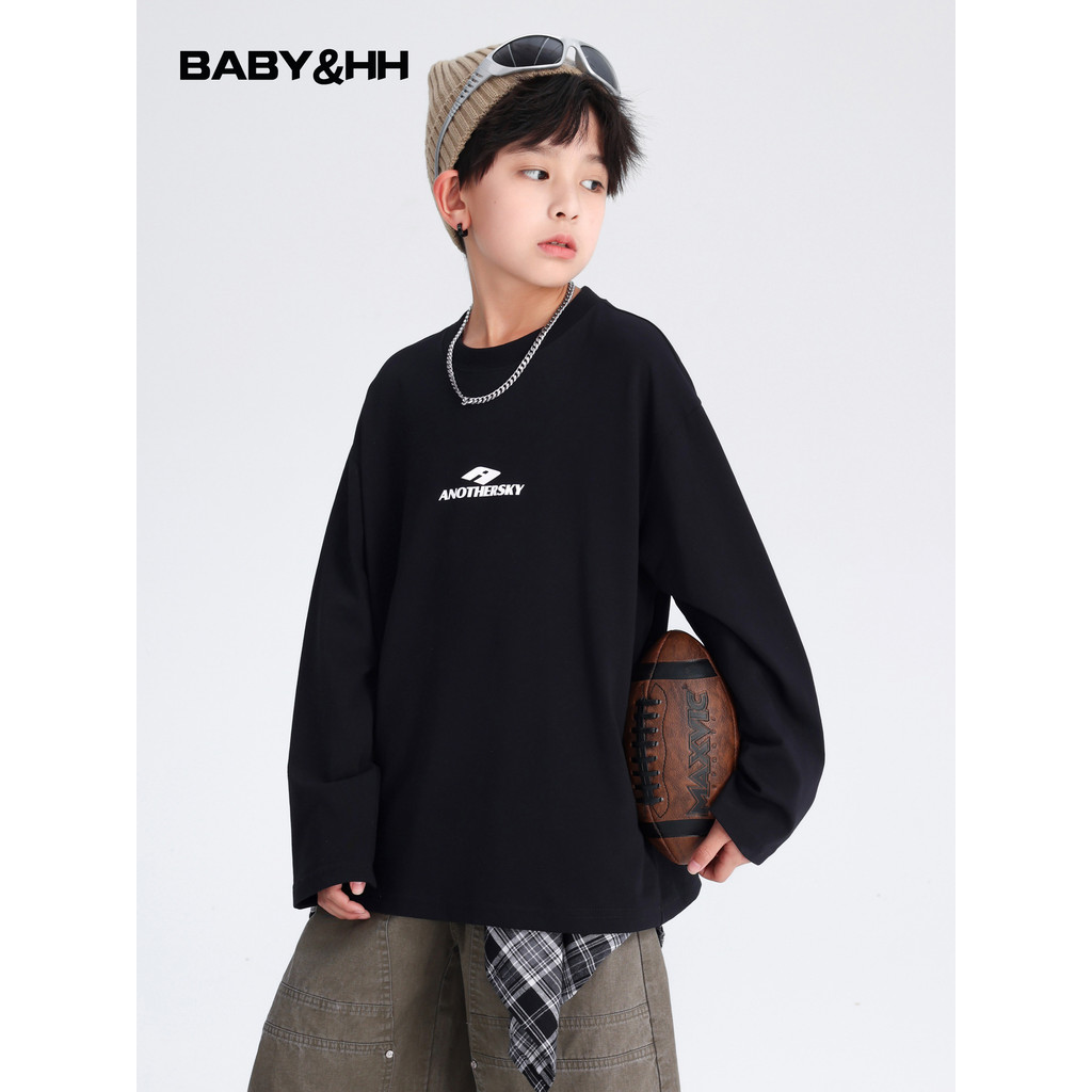 Meninos primavera outono legal bonito puro algodão esportes de manga comprida camiseta 2026 novo estilo crianças meninos