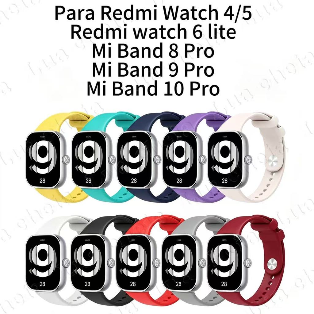 Pulseira Silicone Para Redmi Watch 4//Redmi Watch5/Redmi Watch 6 Lite/Xiaomi Ban