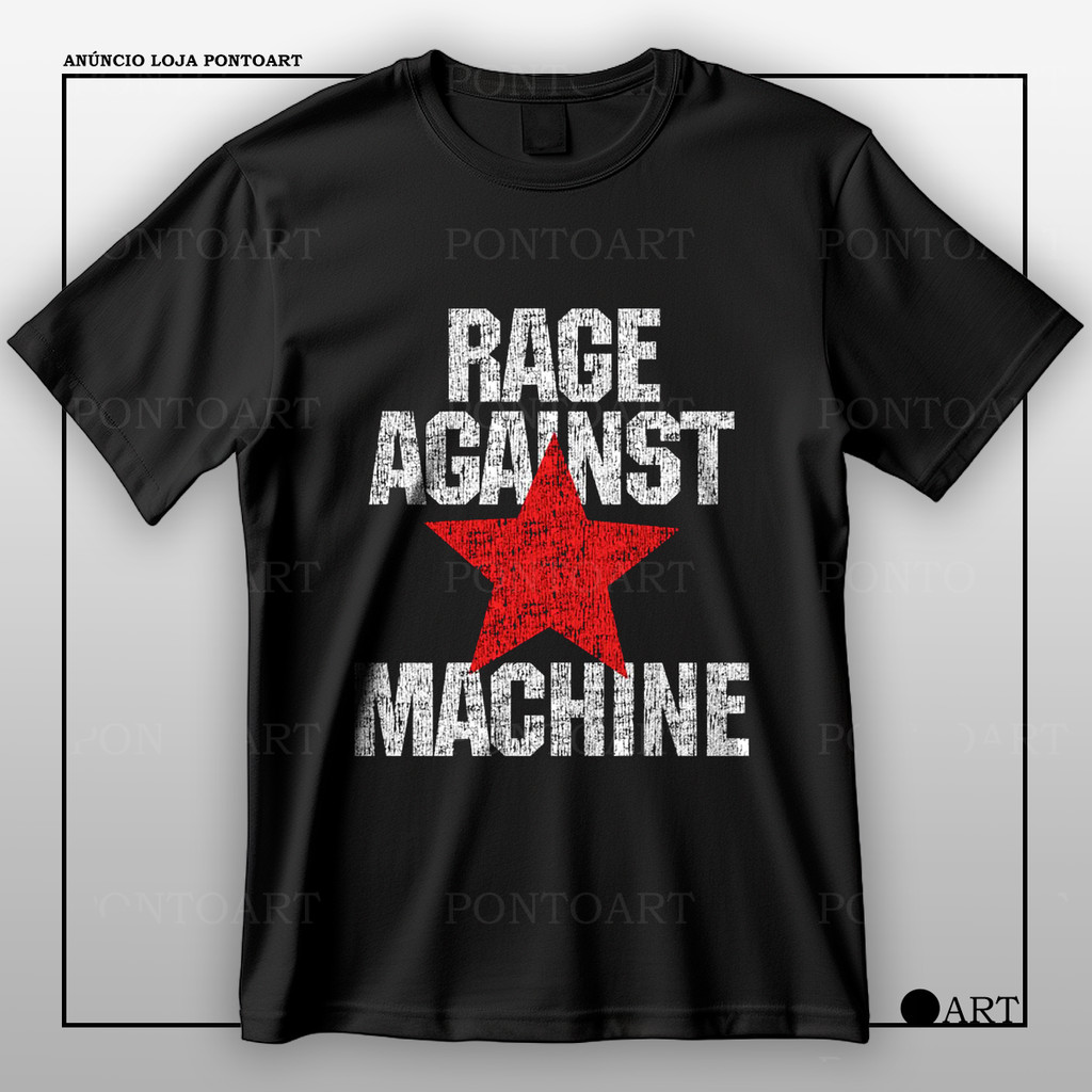 Camiseta Rage Against Machine Banda Camisa 100% Algodão
