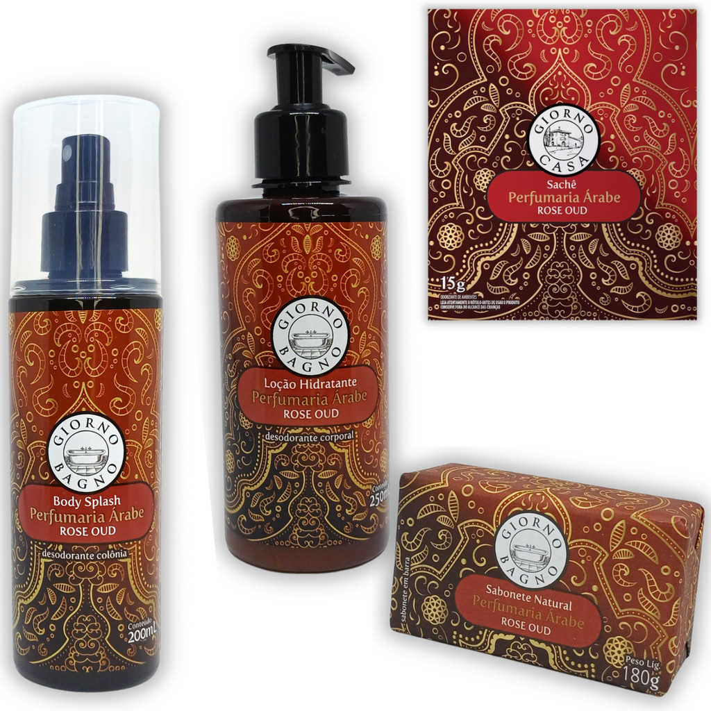 Kit Giorno Bagno - Perfumaria Árabe - Rose Oud