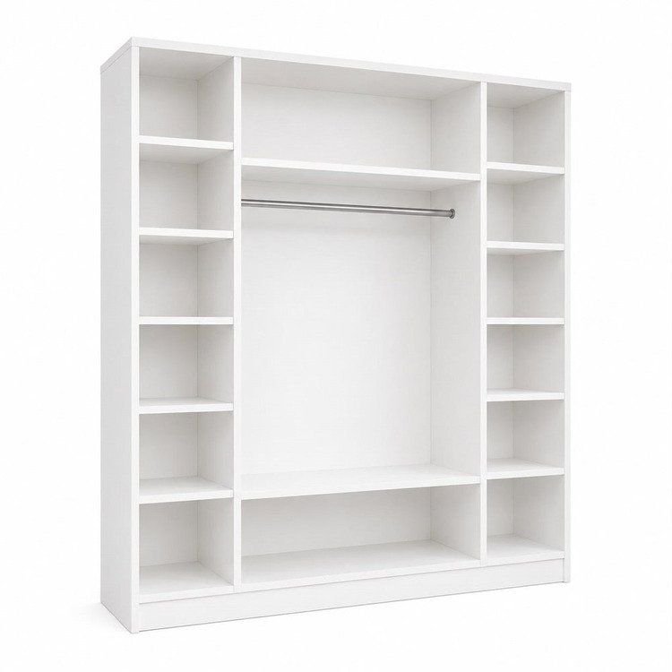 Armário Closet Modular 12 Prateleiras em Colméia e Arara Cabideiro Ana Branco · foto 2