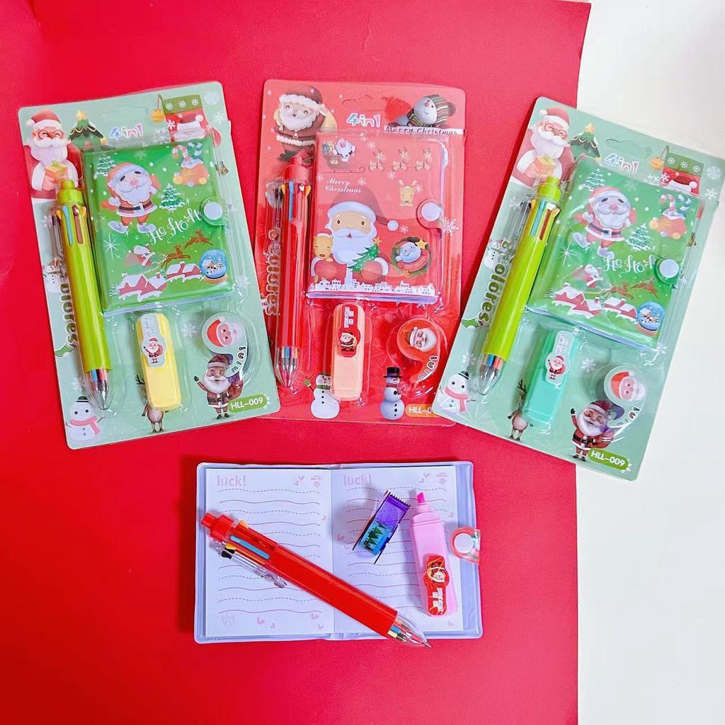 Copo de água papelaria Santa conjunto de papelaria oito cores caderno marcador fita adesivo manual do estudante presente