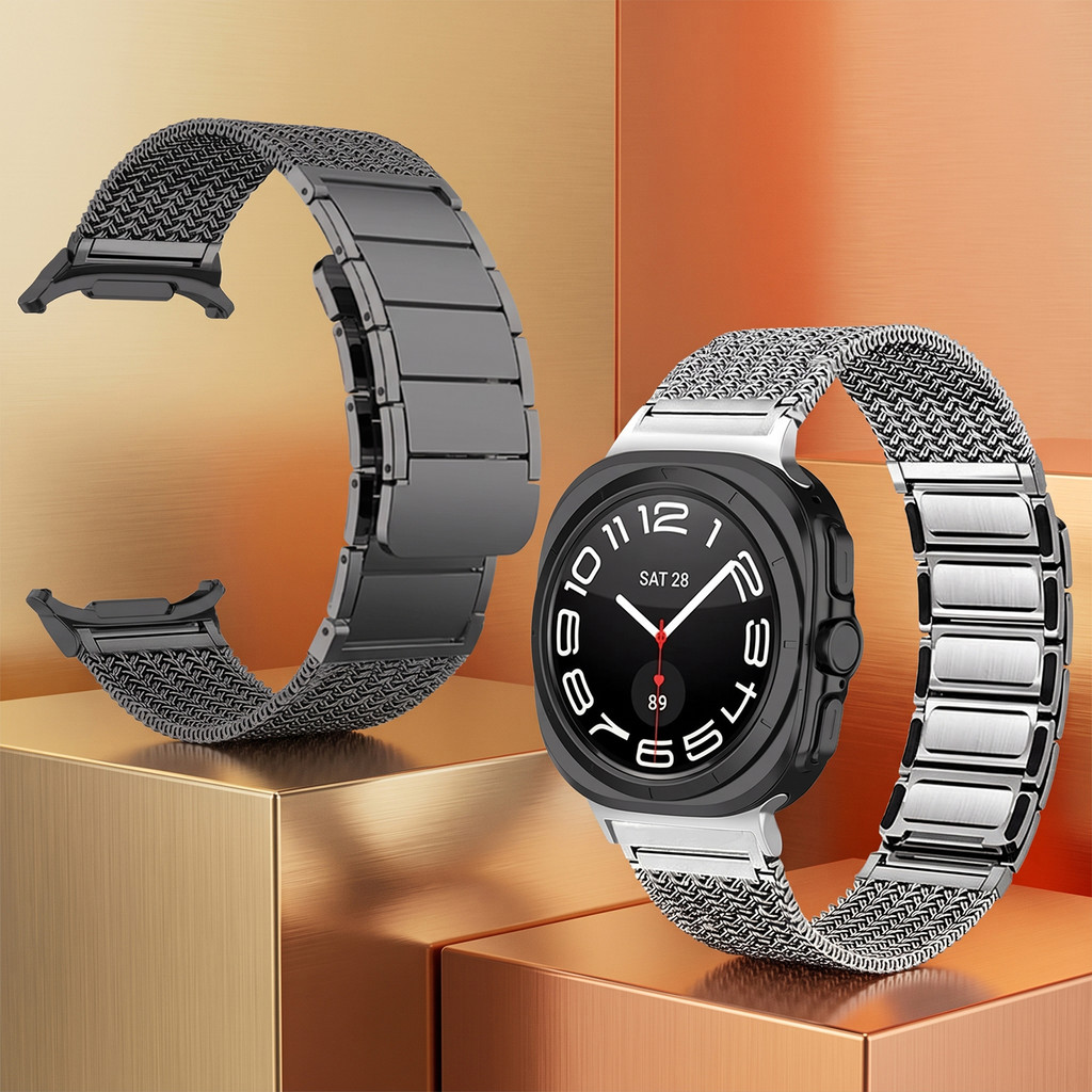 Pulseira Magnética Ultrafina De Aço Inoxidável Para Samsung Galaxy Watch Ultra 2