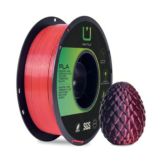 FILAMENTO PLA SILK DUAL COLOR PRETO E VERMELHO