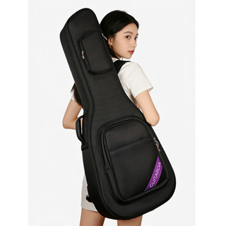 Bolsa roxa para guitarra, bolsa roxa para guitarra, lã espessada, à prova d'água, 133/137cm, bolsa para guitarra acústic
