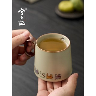 Xiyuan Kee Cat Ru Forno Caneca Xícara de Cerâmica Xícara de Chá de Escritório Xícara de Água Xícara de Café Copo de Meni