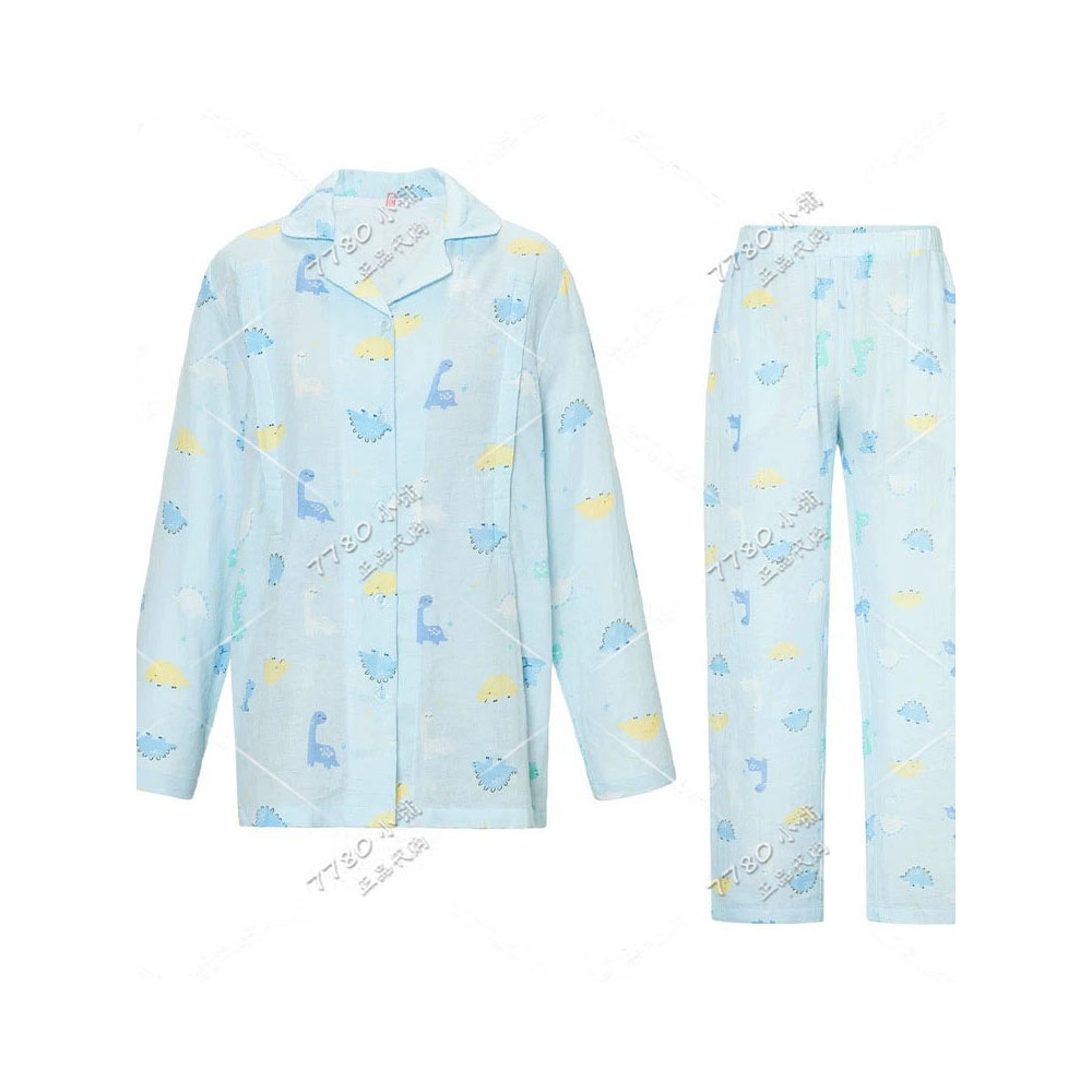 Aimu Mummy Dupla Gaze Loungewear Feminino Manga Comprida Loungewear MM1437641,,, MM1437642