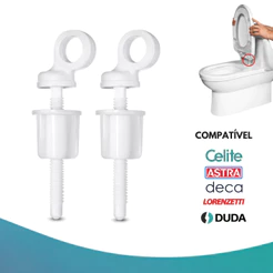 Parafuso Assento Sanitário Tampa Vaso Solta Astra Deca Celite Lorenzetti Duda