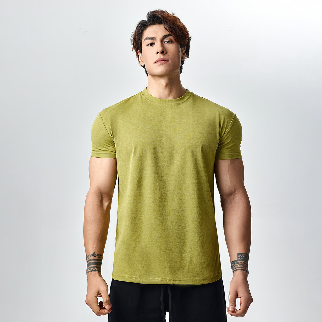 Oriental Power Dunhuang série de cores olhar grande camiseta de manga curta masculina verão esportes lazer treinamento d