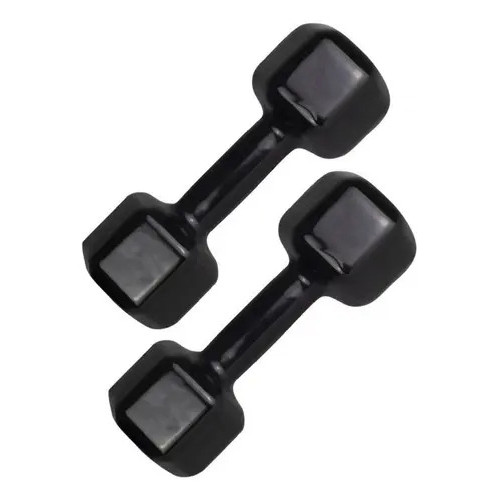 Kit 2 Halter 3Kg (Par) Emborrachado Musculação Academia Treino Peso Fitness Peso Exercícios Ferduor Físicos Esporte Fisi