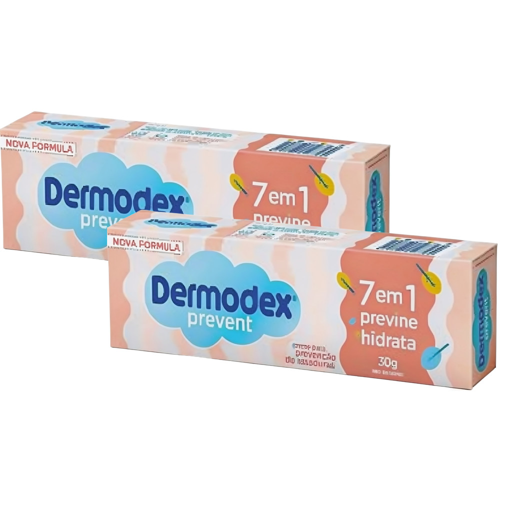 Kit com 2 Cremes Prevenção de Assaduras Dermodex Prevent 30g