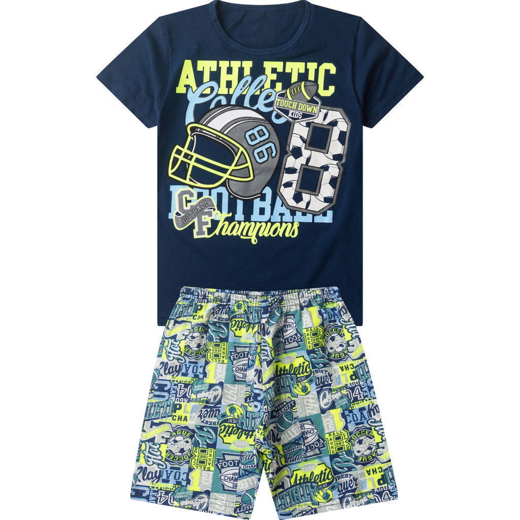 Pijama Infantil Menino Brilha No Escuro Kappes Azul · foto 2