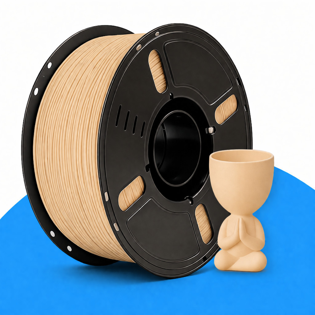 Filamento PLA Bege 1kg 1.75mm para Impressora 3D Impressão de Alta Qualidade
