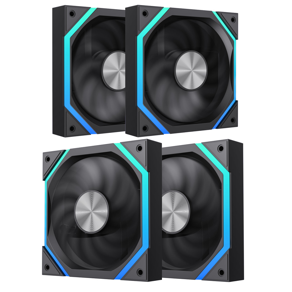 KIT 4 FAN ARGB GAMEMAX KULING FN12A-N2 BK