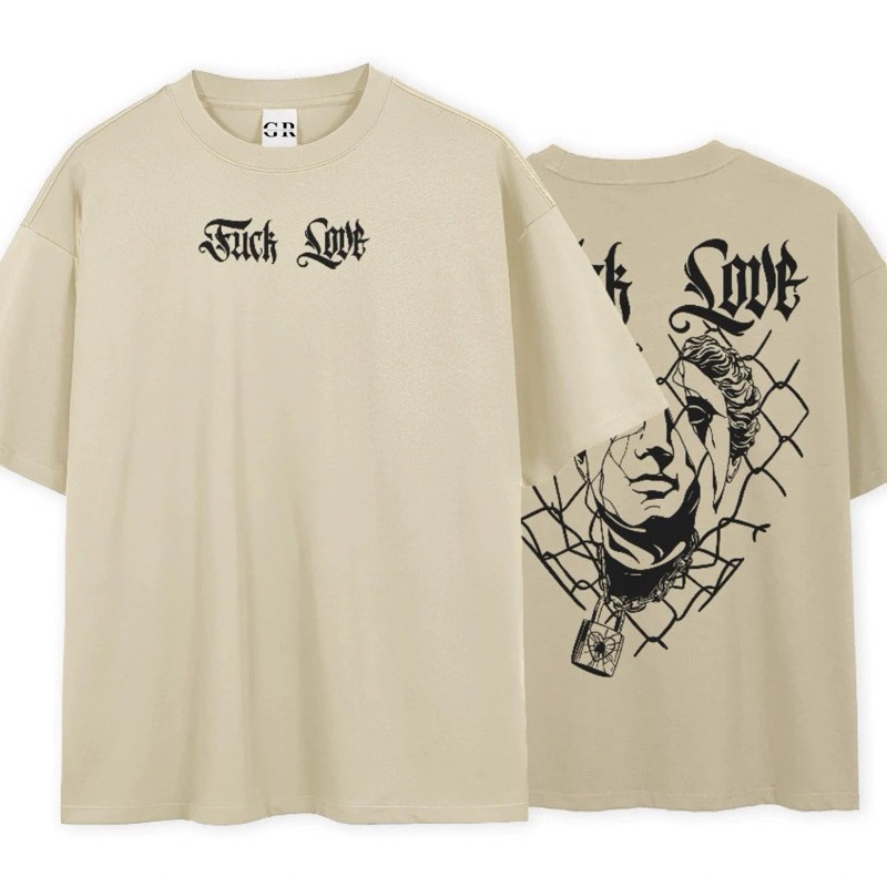 CAMISETA MASCULINO FUCK LOVE STYLE STREETWEAR 100% ALGODÃO PREMIUM CAIMENTO PERFEITO