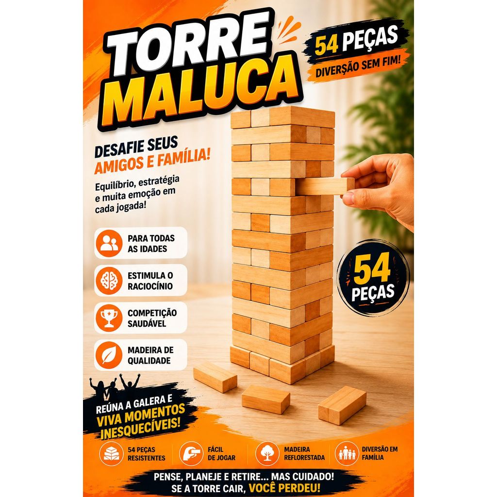 JOGO DE EQUILIBRIO PERDEU CAIU TORRE MALUCA TORRE DE EQUILIBRIO