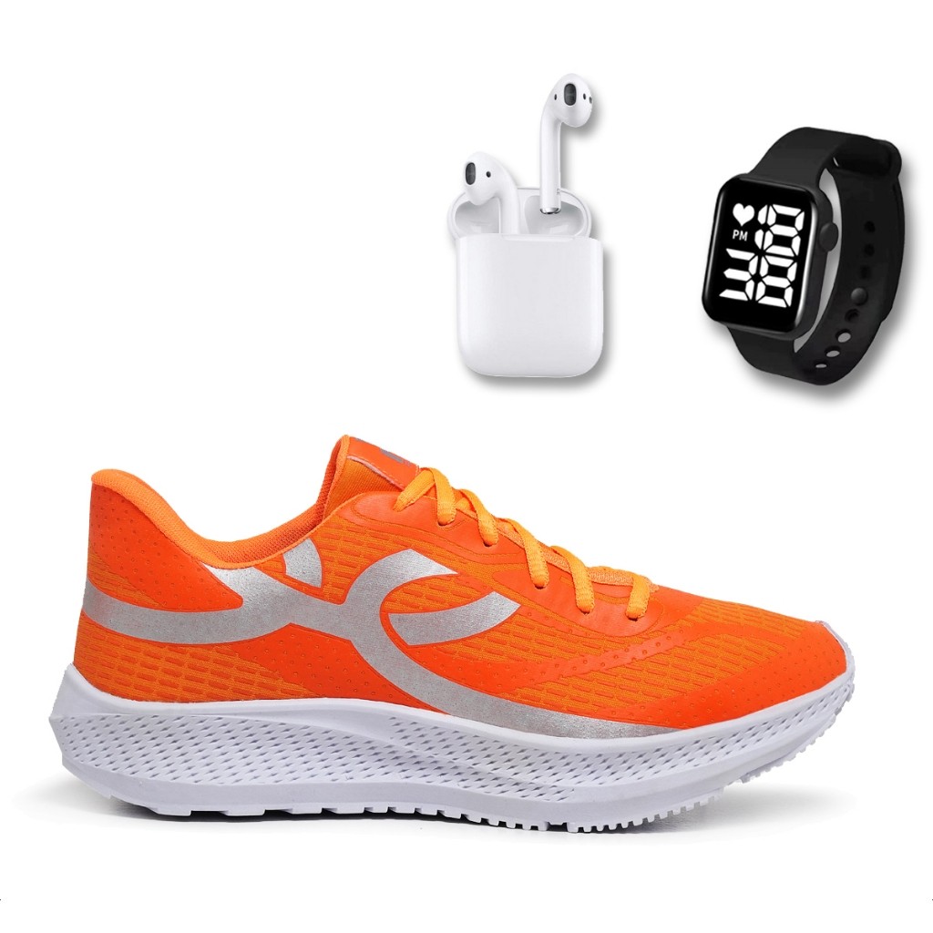 Tênis Masculino Prospect Olimp Esporte Treino Confortável + Fone + Relógio Led