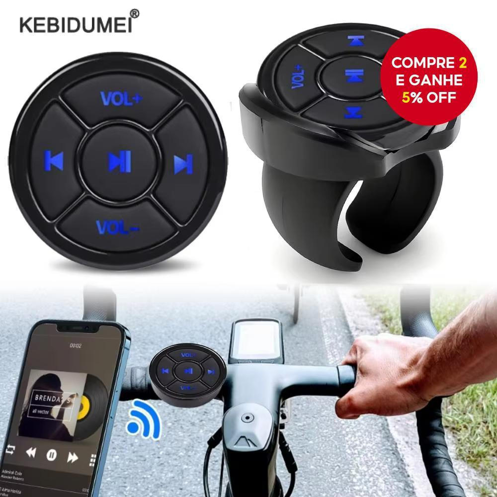 Carro de Controle Remoto Compatível com Bluetooth Botão de Volante Universal para Android IOS Volume de Mídia