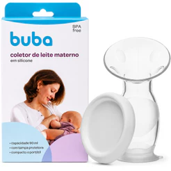 Coletor De Leite Materno Buba Silicone Ventosa Amamentação Infantil Maternidade Aleitamento Bebê