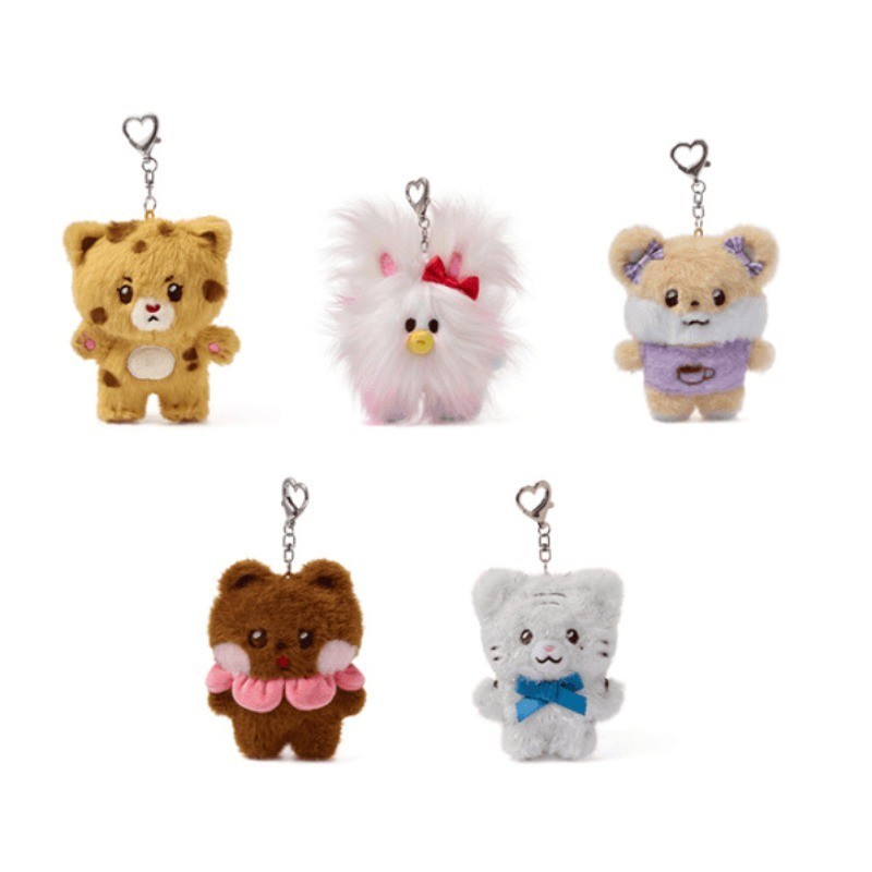 Brinquedos de pelúcia do ídolo de Kpop ILLIT: Wohee, Yuna, Minju, chaveiro de brinquedo com pingente.