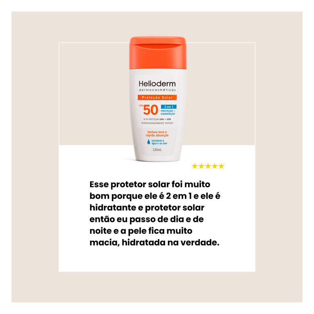 Kit Protetor Solar Corporal Helioderm Suncare FPS 50 2 Unidades 200ml + 120ml · foto 2