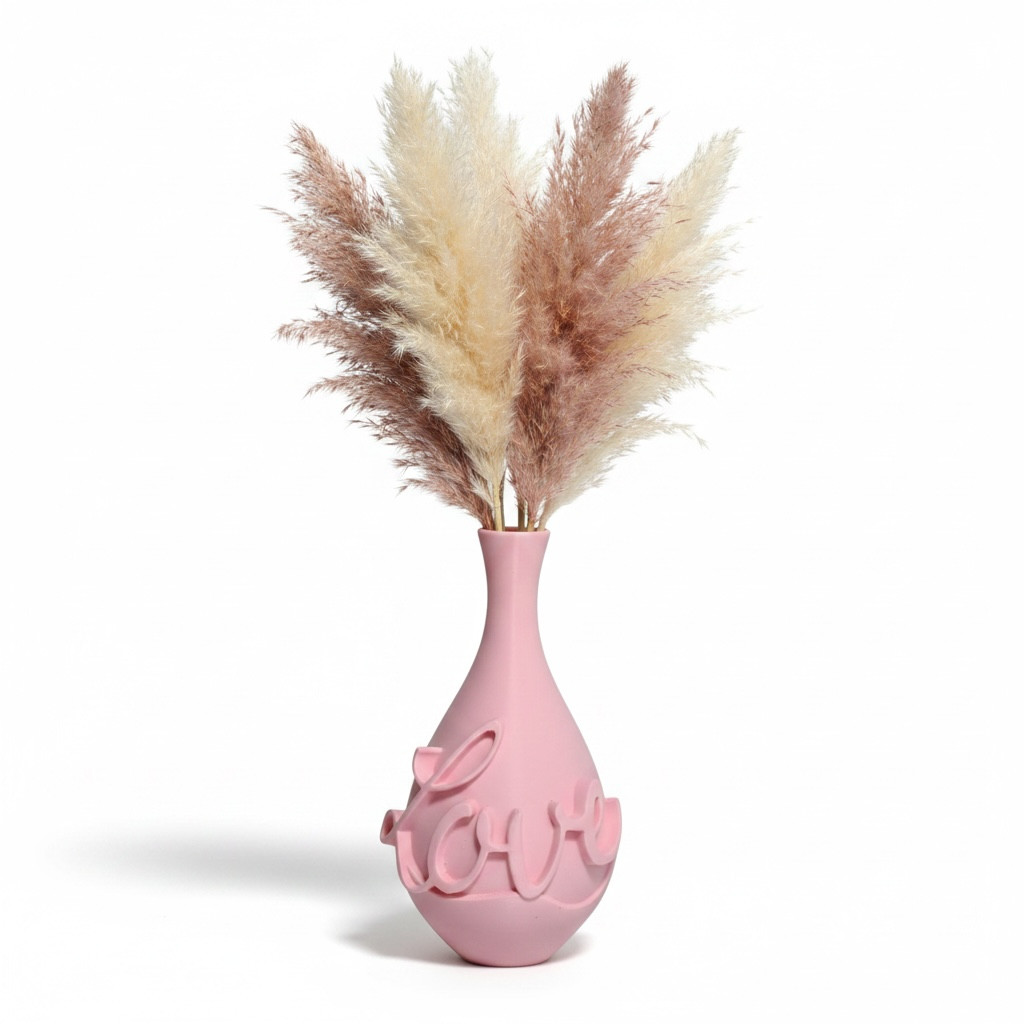 Vaso rosa delicado e romântico LOVE- home decor