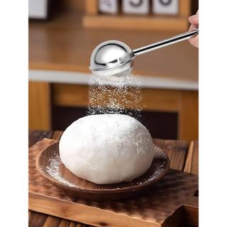 Peneira de Açúcar em Aço Inoxidável, Utensílio de Confeitaria para Açúcar em Pó, Farinha, Especiarias, Operação com Uma 