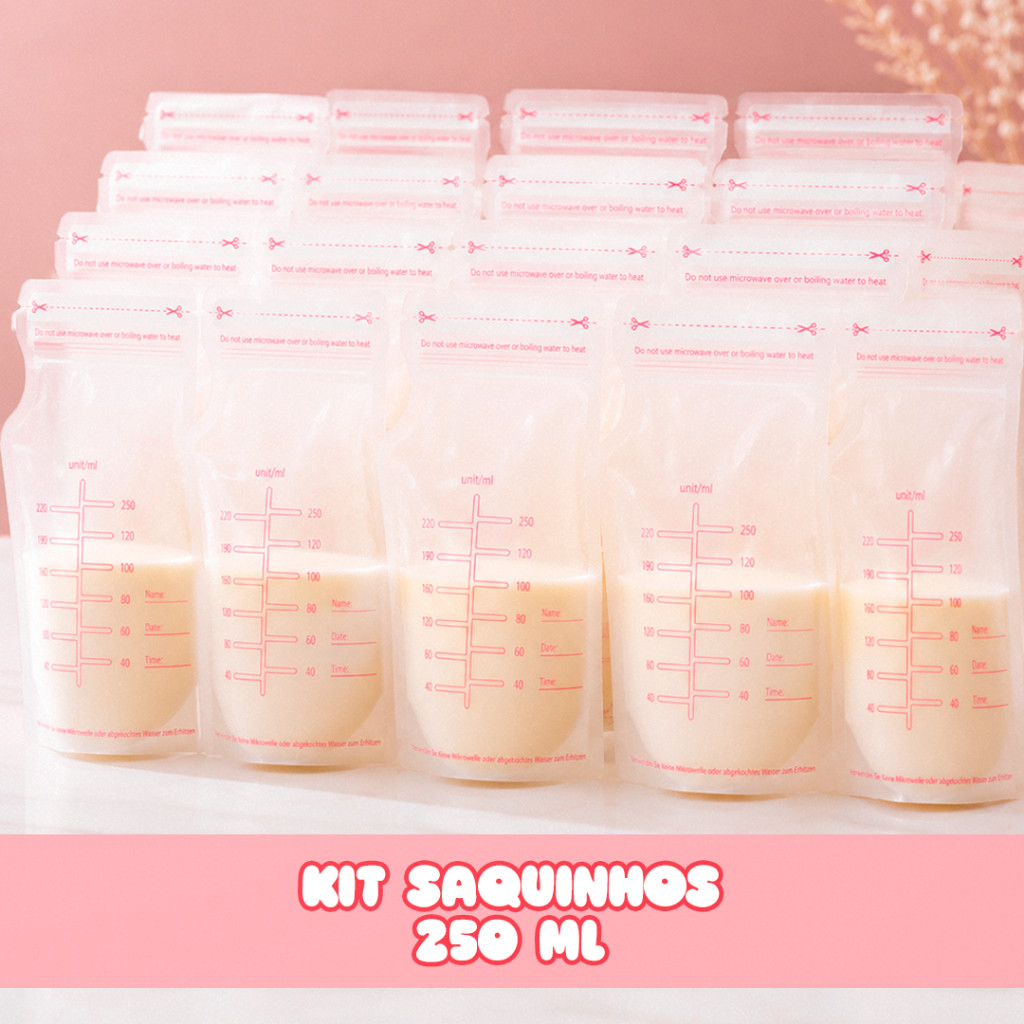 Kit de Saquinhos para Leite Materno com opção de caneta – Armazenamento Seguro e Prático para o Dia a Dia do Bebê