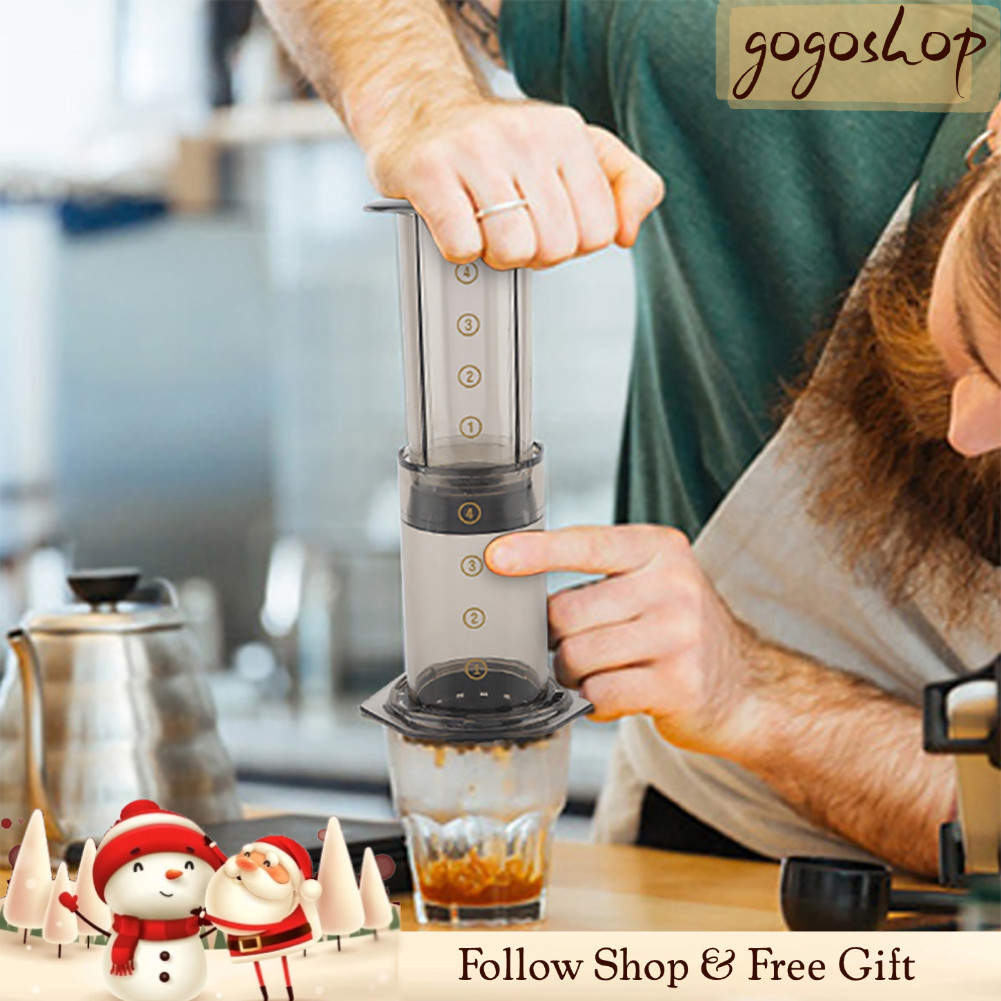 Gogoshopp-br Conjunto de cafeteira expresso kit mini moedor com papel de filtro