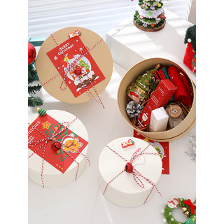Natal redondo lembrança cozimento caixa de presente presente do feriado aromaterapia ornamentos prático presente conjunt