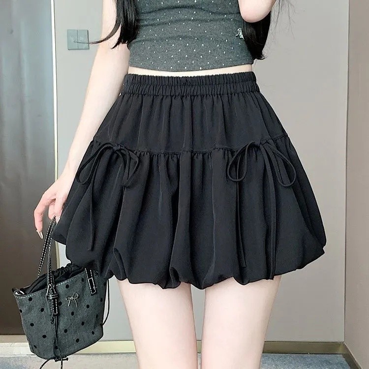 Novo estilo saia Bowknot branca cintura alta Pettiskirt doce bandagem elástica Design Bud saia