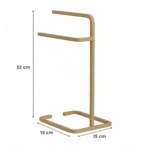 PORTA TOALHA DUPLO ROSTO DOURADO — imagem 2 de 2