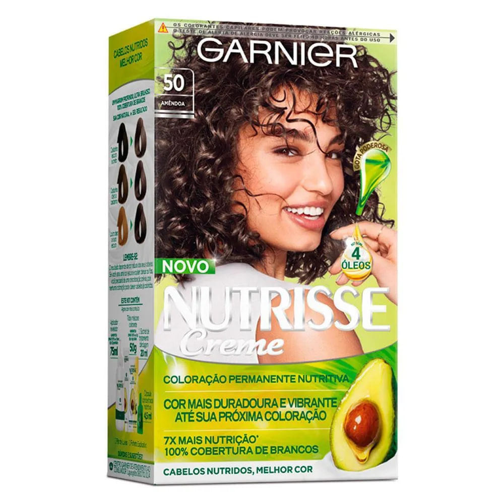 Tintura Amêndoa Castanho Claro NUTRISSE GARNIER 120ml